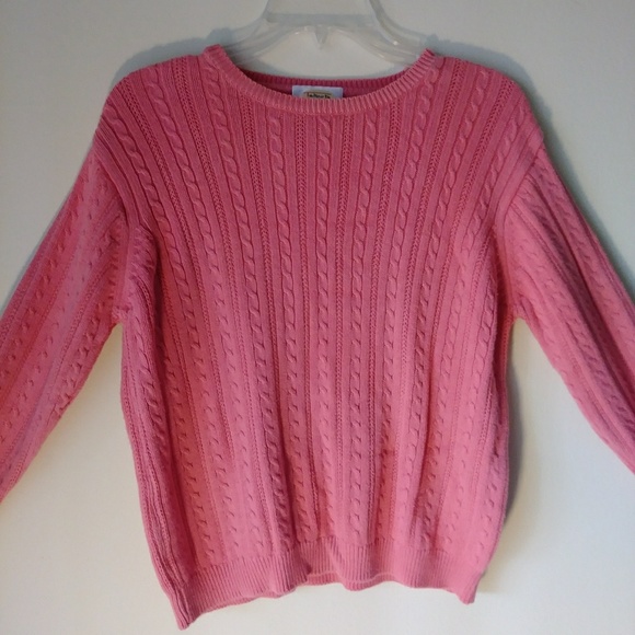 Talbots Pink Cable Knit Sweater - Picture 1 of 4